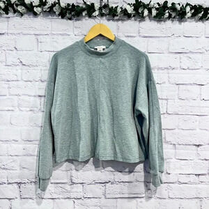 Urban Romantics Sweatshirt Cropped‎ Long Sleeve Mock Neck Pullover Oversized